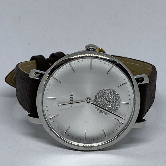 Fossil Jacqueline ES4437 Women's Brown Leather Analog Dial Quartz Watch XR483 - Picture 7 of 12